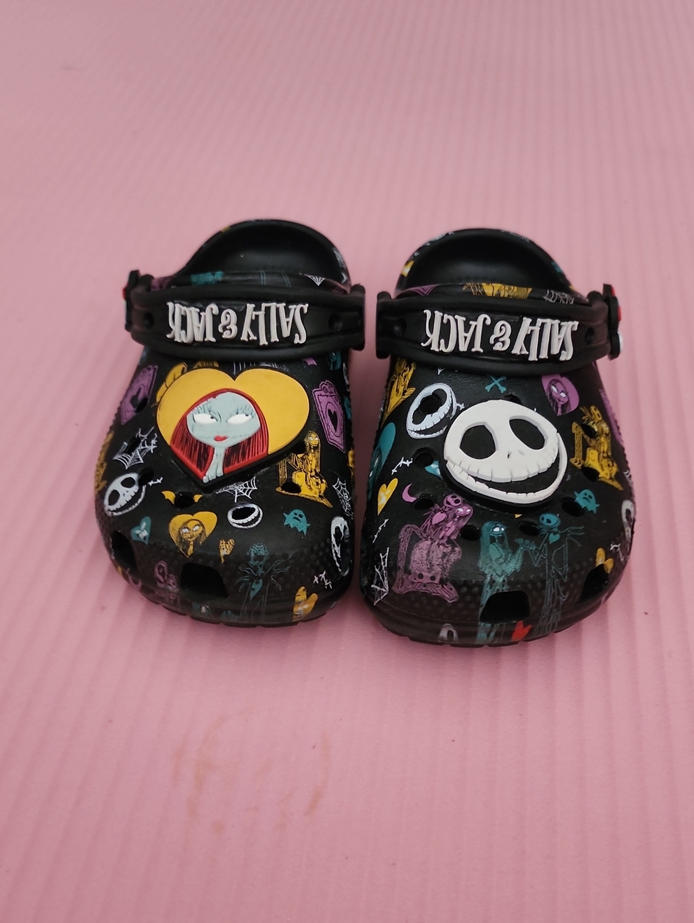 CROCS Kids Black The Nightmare Before Christmas Cartoon Clog Sandals
